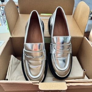 Madewell Silver Loafers